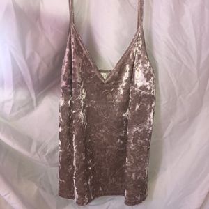 crushed velvet tank top